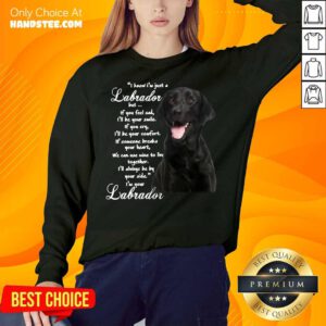 I Know I’m Just A Labrador But If You Feel Sad I’ll Be Your Smile Sweatshirt- Design By Handstee.com