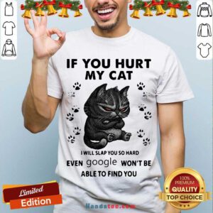 Pretty If You Hurt My Cat I Will Slap You So Hard Even Google Won’t Be Able To Find You Shirt- Design By Handstee.com