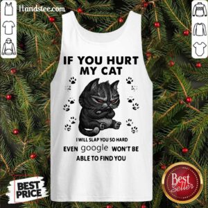 If You Hurt My Cat I Will Slap You So Hard Even Google Won’t Be Able To Find You Tank-Top- Design By Handstee.com