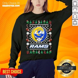 Los Angeles Rams Grateful Dead Ugly Christmas Sweatshirt- Design By Handstee.com