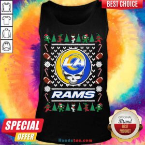 Los Angeles Rams Grateful Dead Ugly Christmas Tank-Top- Design By Handstee.com