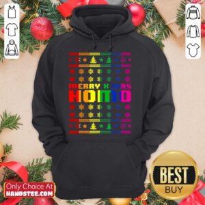 Merry X Mas Homo Rainbow Color Bisexual Homosexual Pride Hoodie- Design By Handstee.com