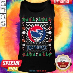 New England Patriots Grateful Dead Ugly Christmas Tank-Top Design By Handstee.com