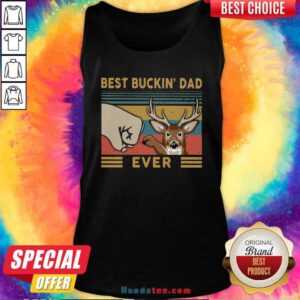 Reindeer Best Buckin’ Dad Ever Vintage Tank-Top- Design By Handstee.com