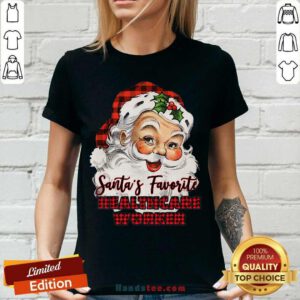 Santa’s Claus Favorite Healthcare Worker Christmas 2020 V-neck- Design By Handstee.com