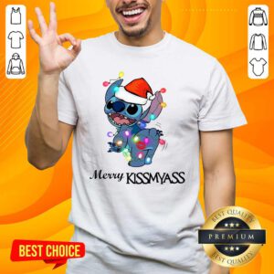 Stitch Merry Kissmyass Shirt- Design By Handstee.com