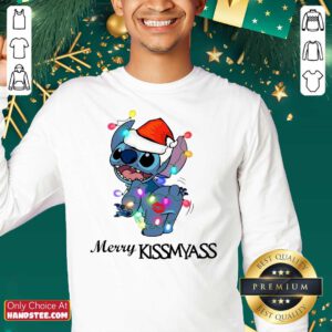 Stitch Merry Kissmyass Sweatshirt- Design By Handstee.com