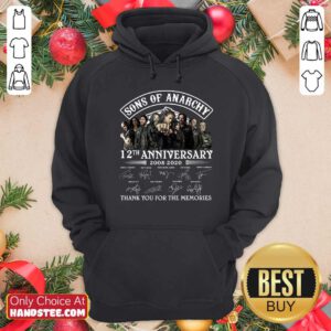 Son Of Anarchy 13th Anniversary 2008 Thank You For The Memories Signatures Hoodie - Design by handstee.com