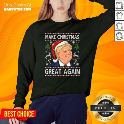 Official Trump Make Christmas Great Again Christmas Sweatshirt - Design by handstee.com