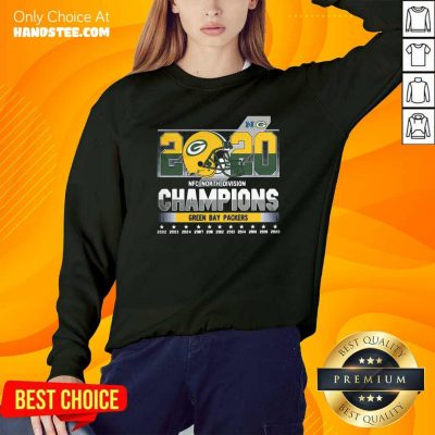 Top 2020 NFC North Division Champions Green Bay Packers Sweatshirt - Design by handstee.com