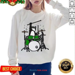 Cat Meow Band And Drum Sweatshirt- Design By Handstee.com