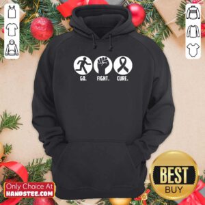 Top Go Fight Cure Breast Cancer Awareness Month Hoodie - Design by handstee.com