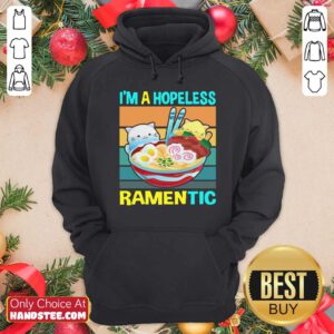Top Kawaii Ramen Cat Noodles I’m A Hopeless Ramentic Vintage Hoodie - Design by handstee.com