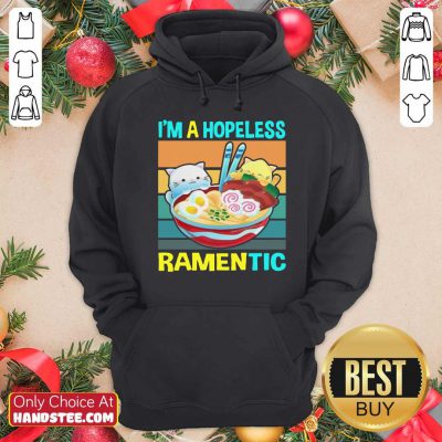 Top Kawaii Ramen Cat Noodles I’m A Hopeless Ramentic Vintage Hoodie - Design by handstee.com