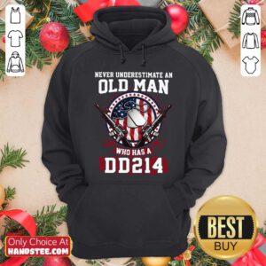 Never Underestimate Old Man Who Has A DD214 Hoodie- Design By Handstee.com