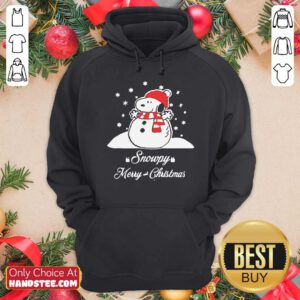 Top Snowpy Merry Christmas Sweater Christmas Snoopy Peanuts Hoodie- Design by handstee.com