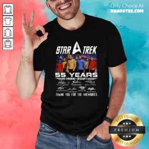 Top Star Trek 55 Years 1966 2021 Thank You For The Memories Signatures Shirt - Design by handstee.com