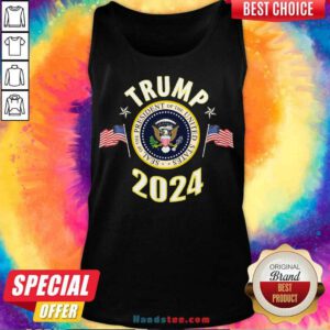 Trump 2024 Presidential Seal Flag Tank-Top- Design By Handstee.com