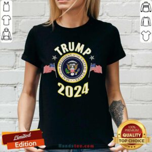 Trump 2024 Presidential Seal Flag V-neck- Design By Handstee.com