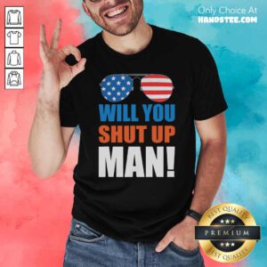 Top Will You Shut Up Man Squatch King Sarcastic Nerd Threads Gag Shirt - Design by handstee.com