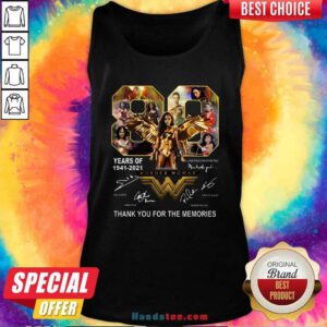 Wonder Woman 80 Years Of 1941 2021 Thank You For Memories Signatures Tank Top - Design by handstee.com