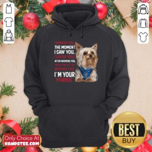 Yorkie I Wanted You The Moment I Saw You I Loved You After Knowing You Hoodie - Design by handstee.com