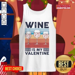 Amused 3 Wine Is My Valentine Tank Top - Design by Handstee.com