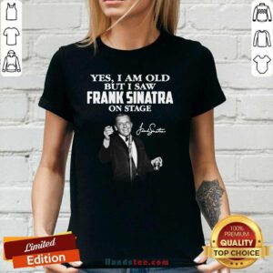 Amused Saw Frank Sinatra 5 On Stage V-neck - Design by Handstee.com