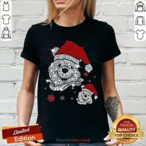 Awesome Bear Diamond Santa V-neck - Design by Handstee.com