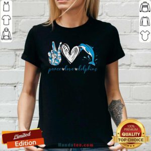 Angry Peace Love And Dolphins 2021 Ladies Tee