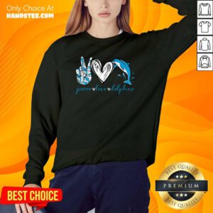Angry Peace Love And Dolphins 2021 Sweater