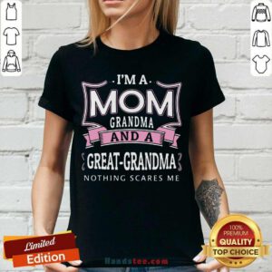 Awesome Im A Mom Grandma 26 V-neck - Design by Handstee.com