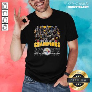 Awesome Pittsburgh Steelers 2020 Afc North Champions Signatures Shirt - Design by handstee.com