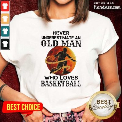 Confident An Old Man Who Loves Basketball 5 Ladies Tee