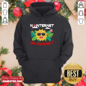Cool No Internet Go Outside 7 Hoodie - Design by Handstee.com