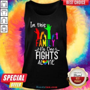 Cool No One Fights Alone LGBT 22 Tank Top - Design by Handstee.com