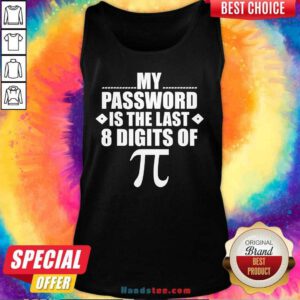 Cool Password 3 Last Digits Of Pi Tank Top - Design by Handstee.com