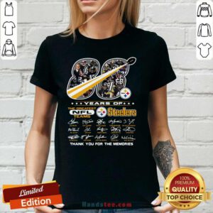 Cute 88 Years NFL Pittsburgh Steelers 12 V-neck - Design by Handstee.com