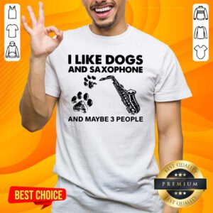 Cute I Like 4 Dogs Saxophone Shirt - Design by Handstee.com