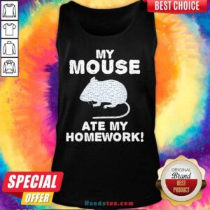 Cute My Mouse Ate My Homework Rodent 2 Tank Top - Design by Handstee.com