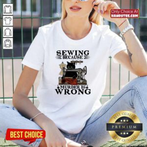 Cute Sewing 5 Murder Is Wrong V-neck - Design by Handstee.com