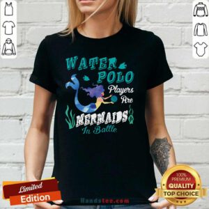 Cute Water Polo Mermaids In Battle 2 V-neck - Design by Handstee.com