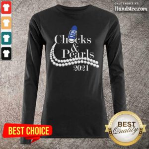 Emotional Pearls Blue Sneakers Checks And 9 Pearls 2021 Long-Sleeved - Design by Handstee.com