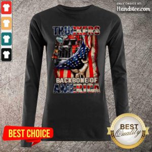 Excited Truckers 3 Backbone Of America Long-Sleeved - Design by Handstee.com