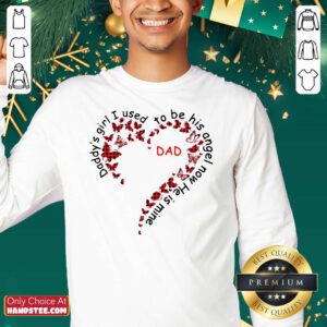 Funny Daddy’s Girl I Used To Be His Angel Now He Is Mine Sweatshirt - Design by handstee.com