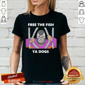 Funny Free The Fish Ya Dogs V-neck - Design by handstee.com