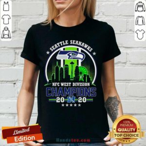 Funny Seattle Seahawks Nfc West Division Champions 2020 V-neck - Design by handstee.com