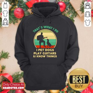 Good 55 Thats I Pet Cats Play Guitars Hoodie - Design by Handstee.com