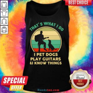 Good 55 Thats I Pet Cats Play Guitars Tank Top - Design by Handstee.com