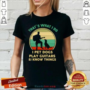 Good 55 Thats I Pet Cats Play Guitars V-neck - Design by Handstee.com